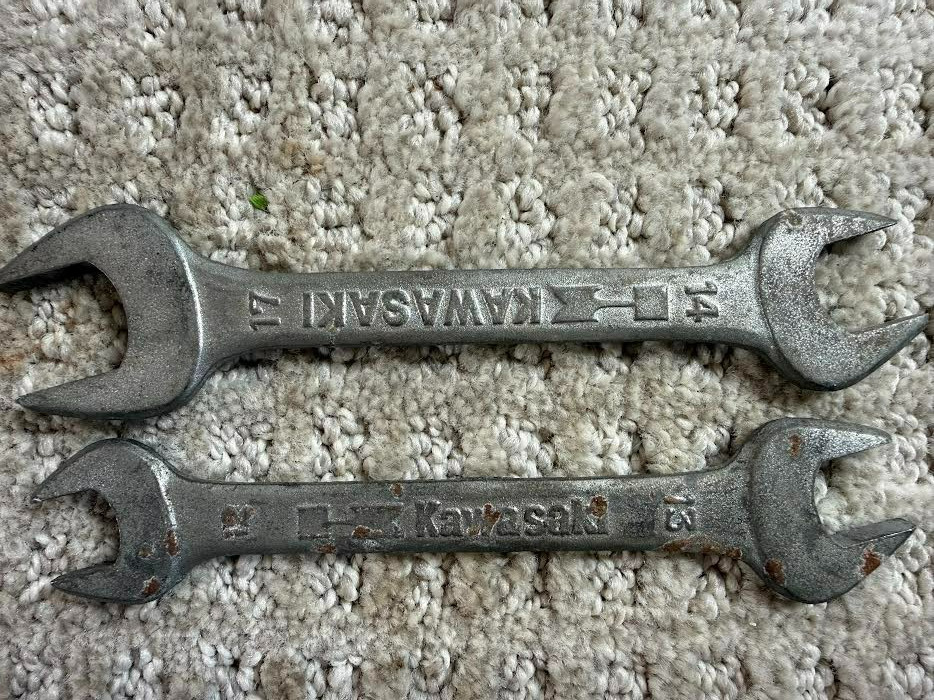 Kawasaki Open End Motorcycle Wrench’s 17mm-14mm Mito 2, 12mm-13mm Mito 8