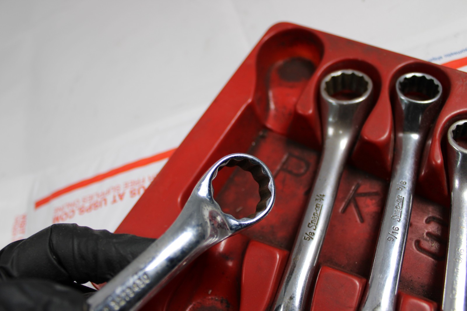 SNAP-ON 9PC SAE 12PT SHORT 10° OFFSET BOX WRENCH SET 3/16-13/16 XS609B
