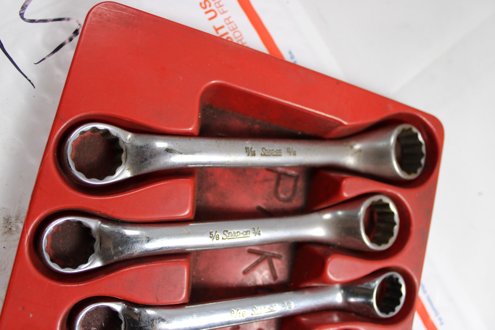 SNAP-ON 9PC SAE 12PT SHORT 10° OFFSET BOX WRENCH SET 3/16-13/16 XS609B