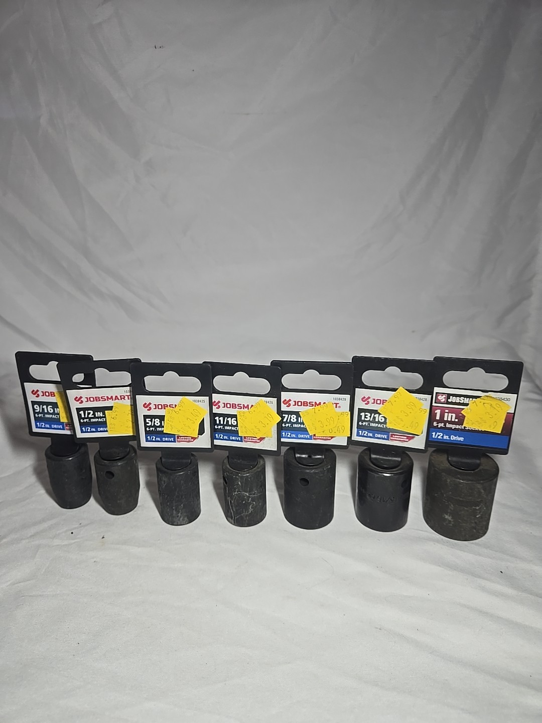 7 New Jobsmart Impact Sockets 1/2″ Drive 6pt Shallow Mixed