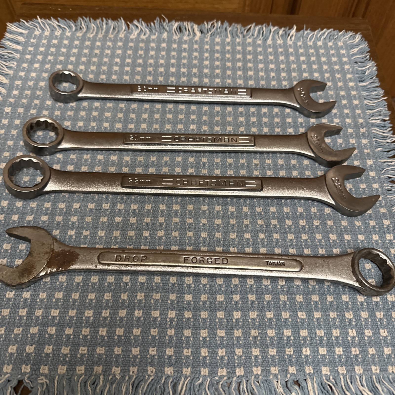 Craftsman Tools USA VA 20mm-22mm Large Metric Combination Wrench Set Allied Drop