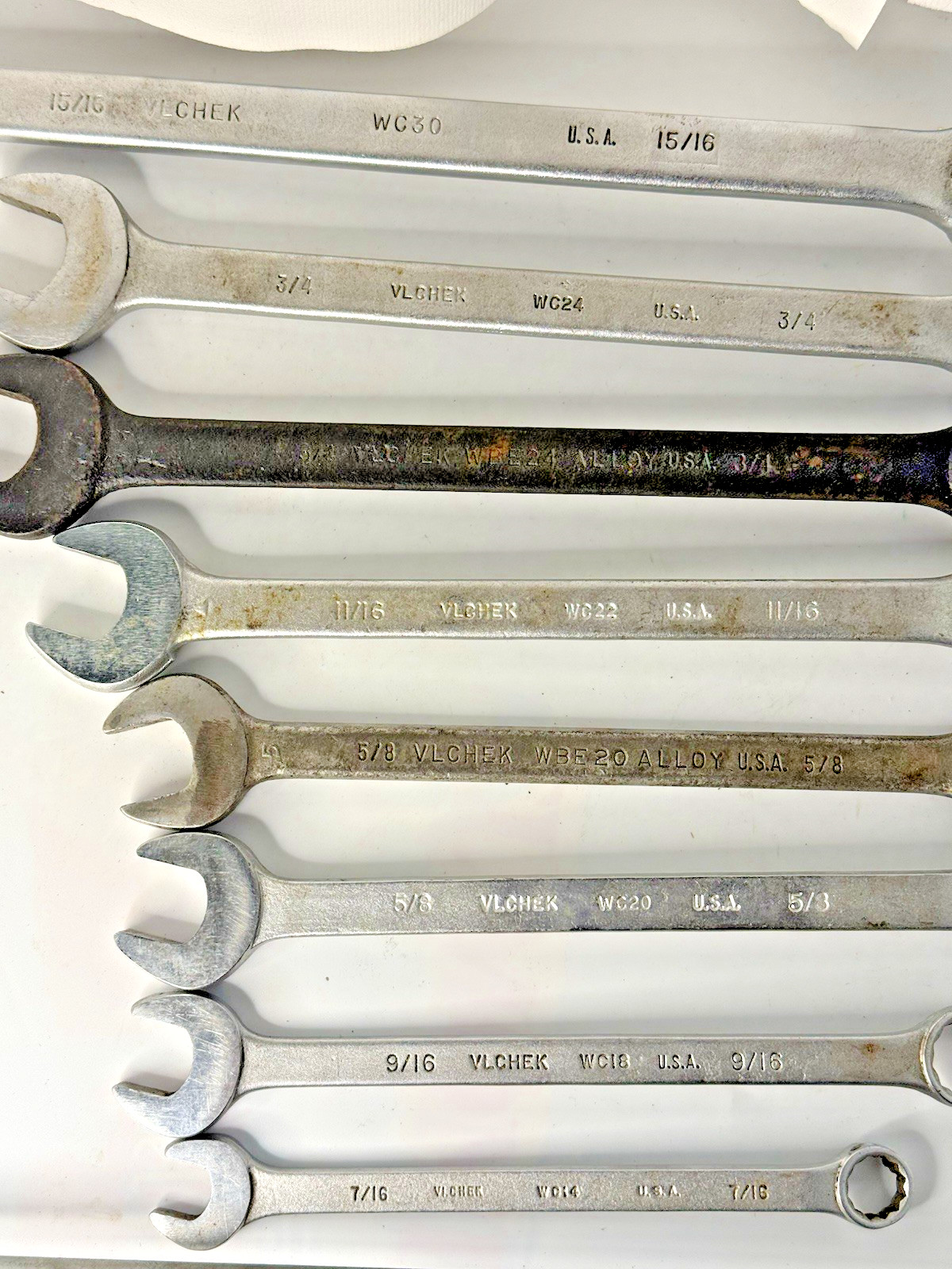 WRENCHES Combination VLCHEK 8 piece lot Professional 12 Point Wrench