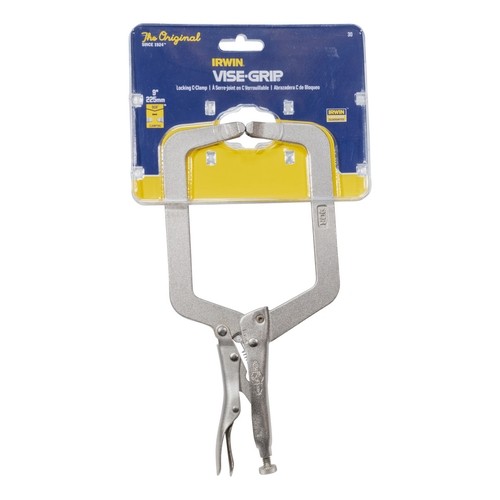 IRWIN 30 Locking C-Clamp, 9″ Regular Tip Clamp, 4-1/2″ Jaw Opening