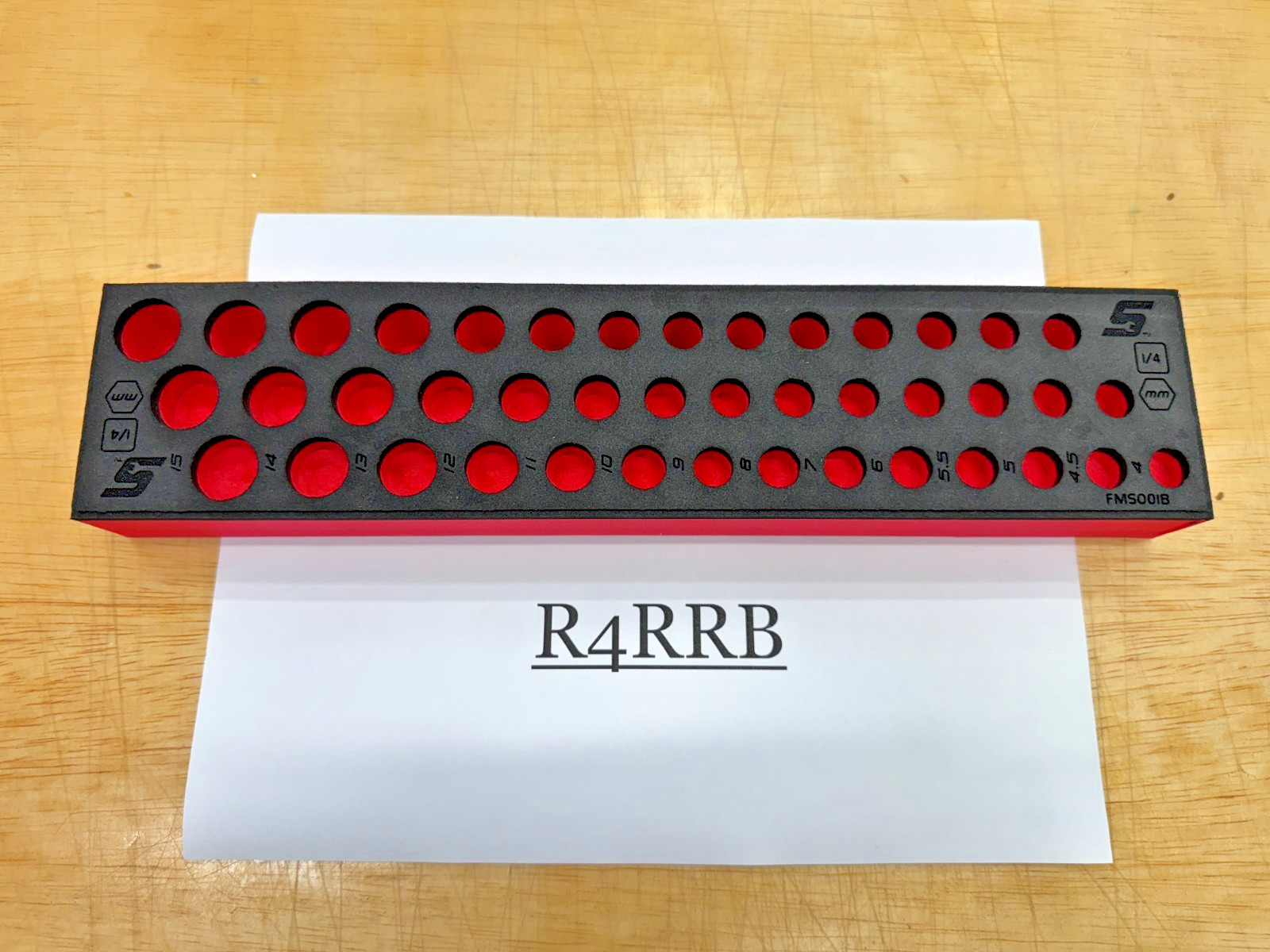Snap-on Tools RED FOAM ORGANIZER 42pc 1/4″ Drive Metric Socket Set FMS001BR