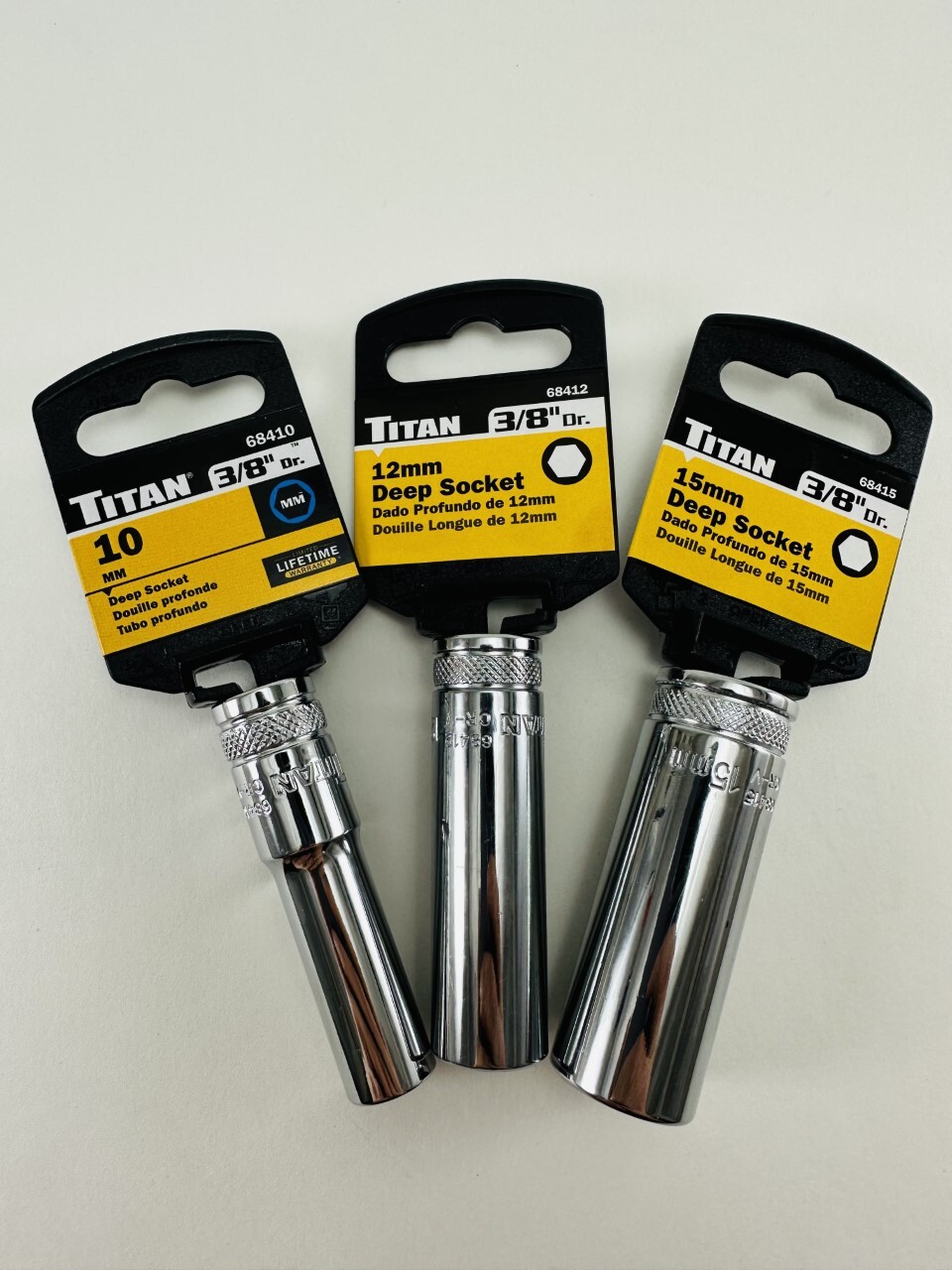 Titan INDIVIDUAL 3/8” Drive Deep Metric Socket Choose From 6mm – 22mm