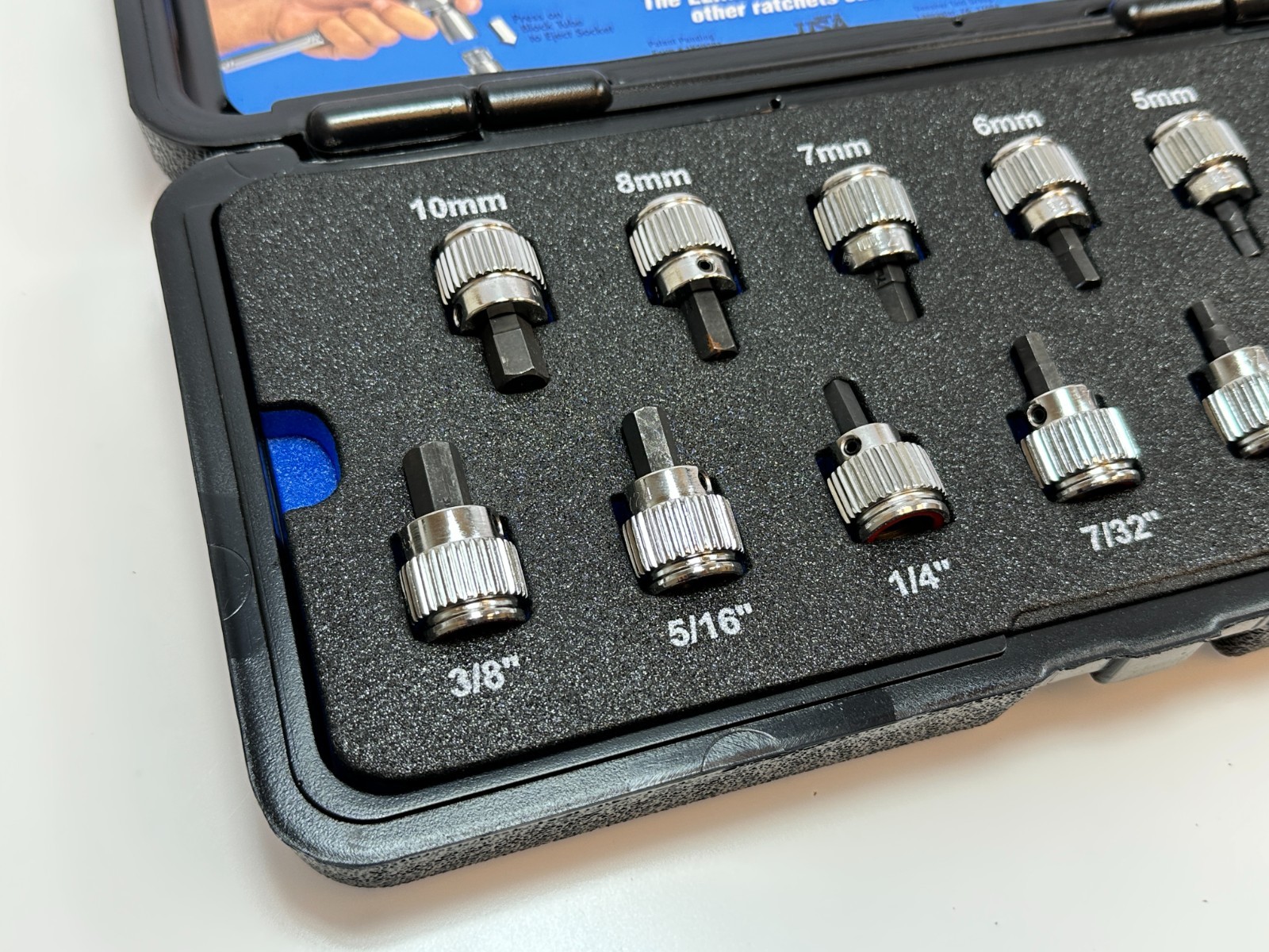 NOS Armstrong Tools USA 13pc 3/8″ Drive SAE Metric Hex Bit Socket Adapter Set