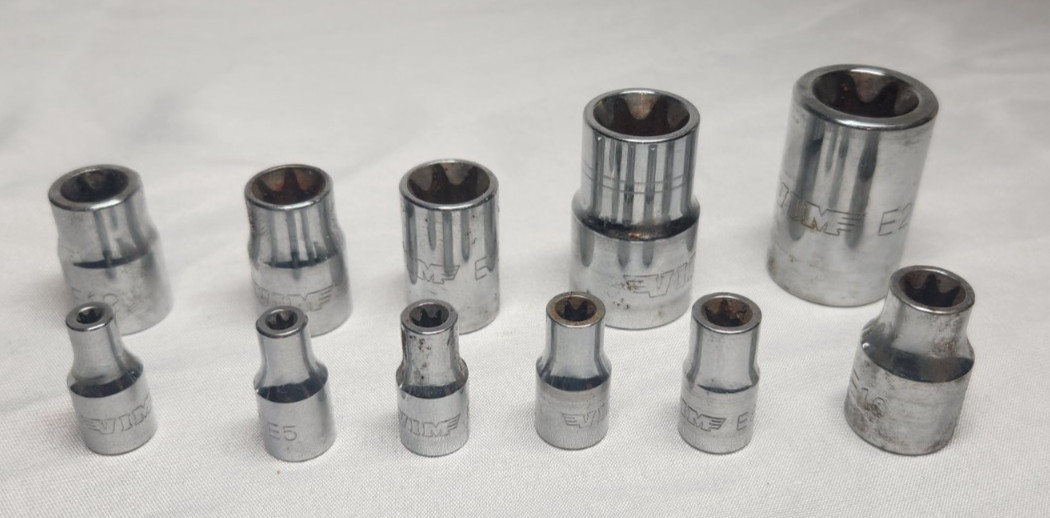 VIM Tools Mixed Drive Size External Torx Plus Socket Set 11 Pieces