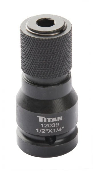 Titan 12039 1/2″ Dr. to 1/4″ Hex Quick Change Impact Adapter with Quick Release