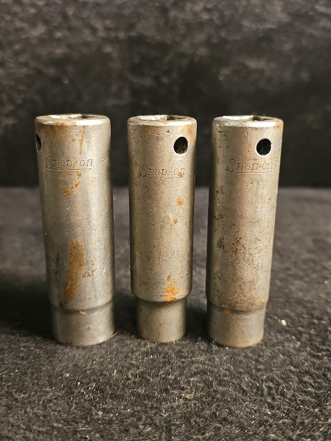Vintage Lot Of 3 1/2″ Drive Snap On Sockets 6 Point, Sim200, Sim160, Sim180