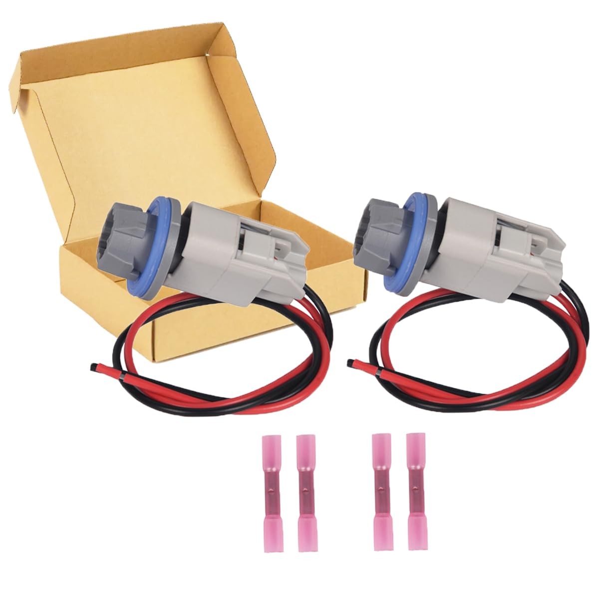 2 Set Rear License Plate Light Lamp Bulb Socket Connector Wiring Pigtail…