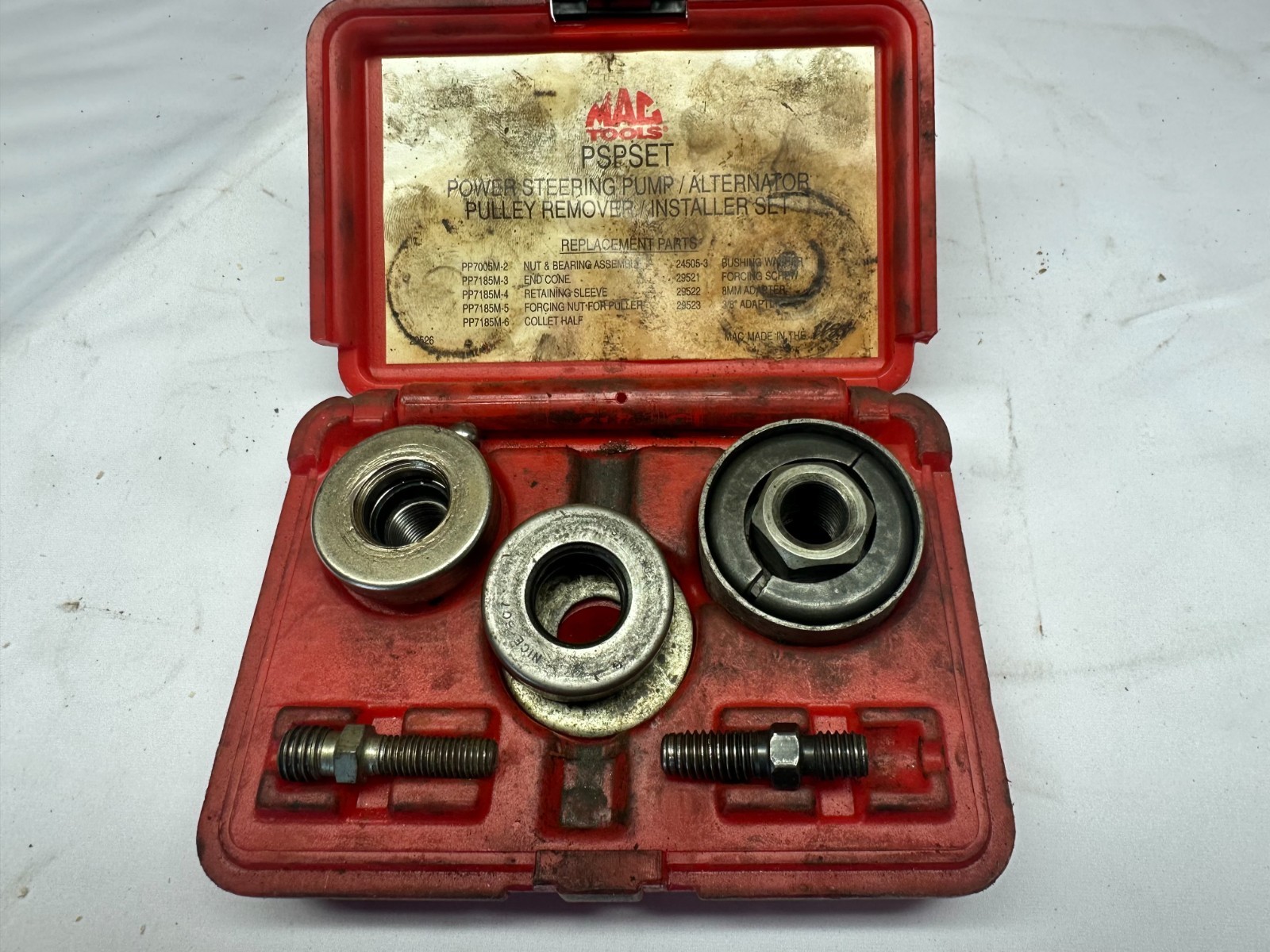 Mac Tools K-D Power Steering Pump Alternator Pulley Remover Installer Set PSPSET