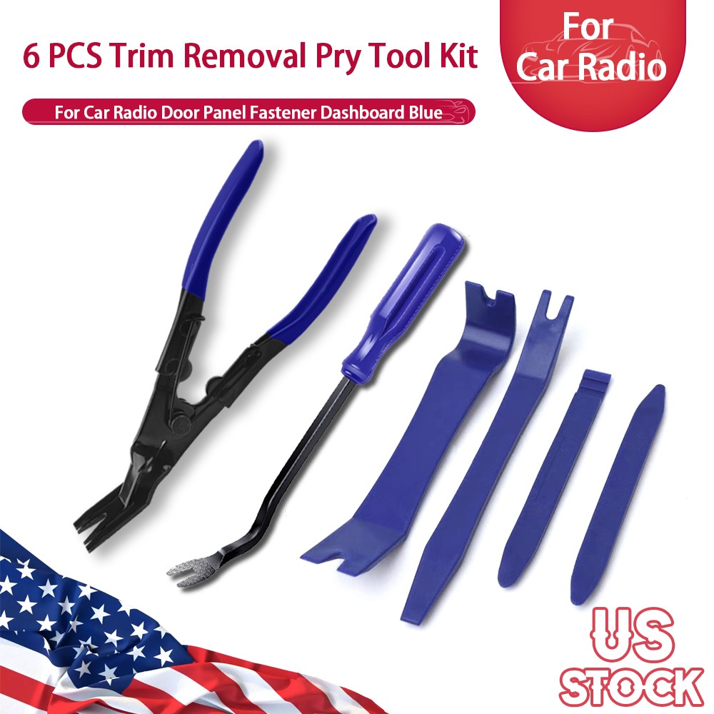 6PCS Automotive Trim Removal Handle Pliers Tool Retainer Door Panel Fastener US