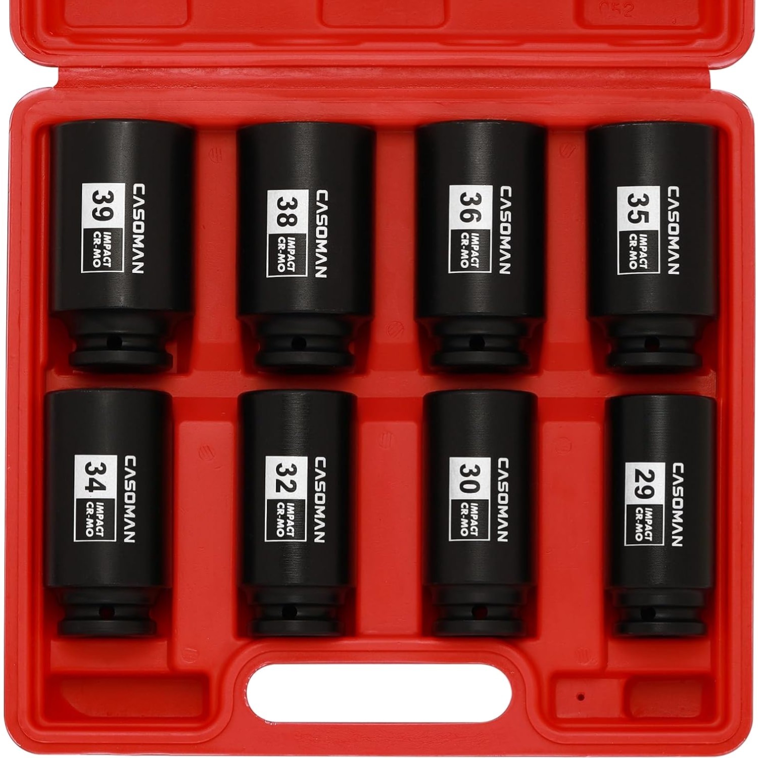 Impact Socket Set 1/2-Inch Drive Deep 8-Piece Metric Chrome Molybdenum for Ve…