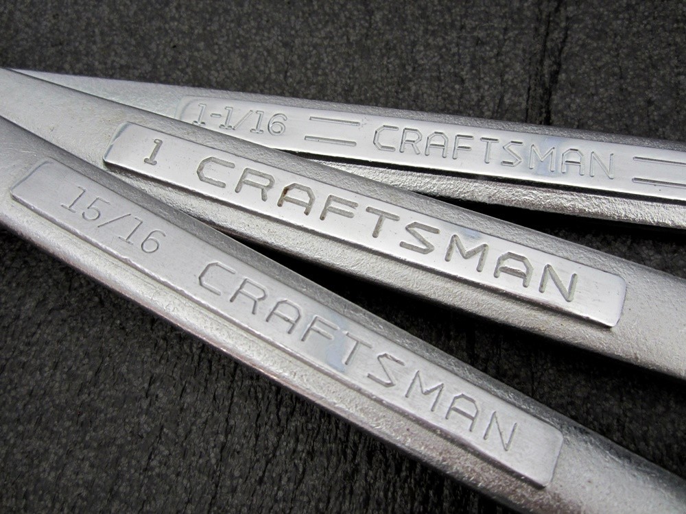 Vintage Craftsman 5pc Large Combination Wrench Set -VV- Made in USA