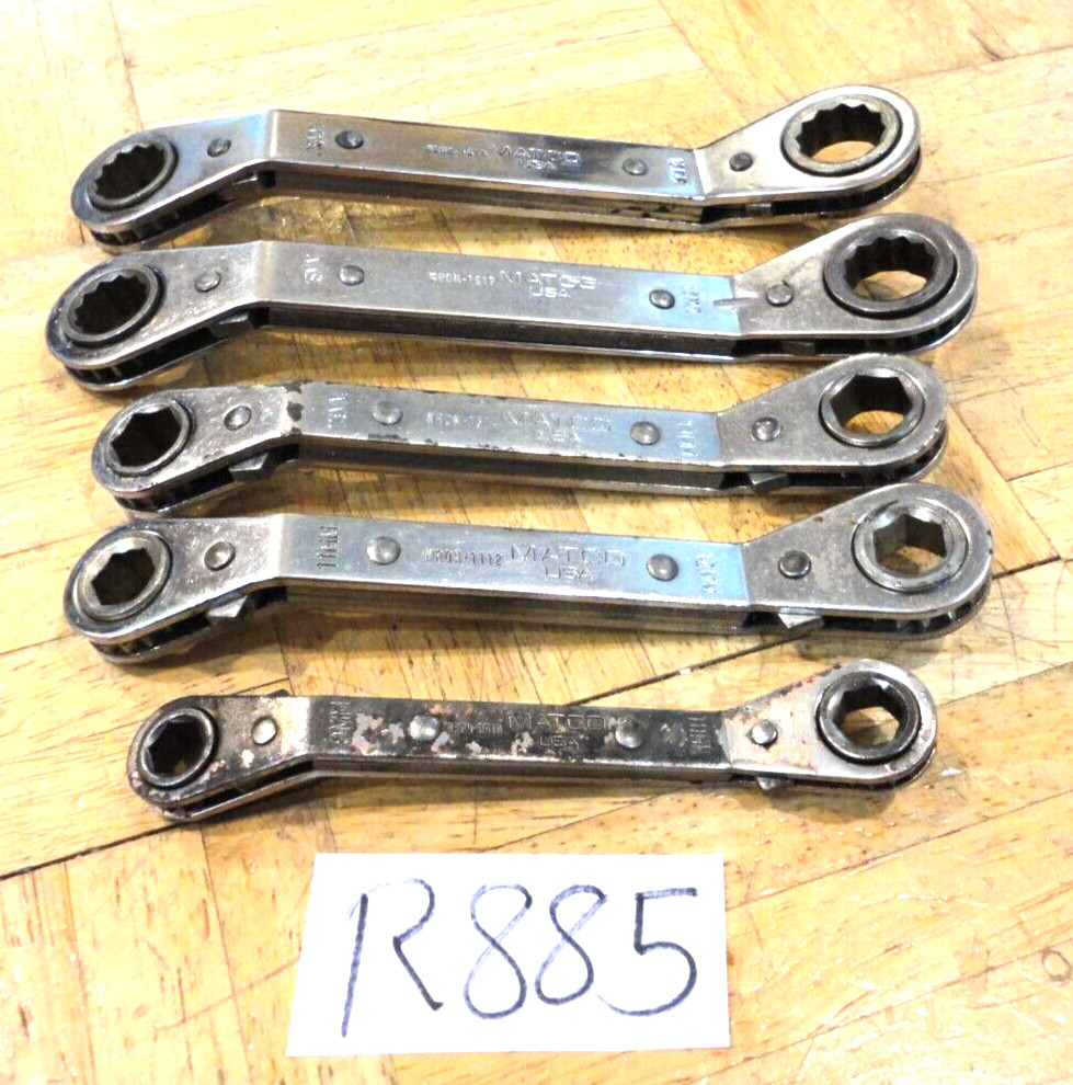 MATCO TOOLS 5 PIECE METRIC RATCHETING BOX END OFFSET WRENCHES