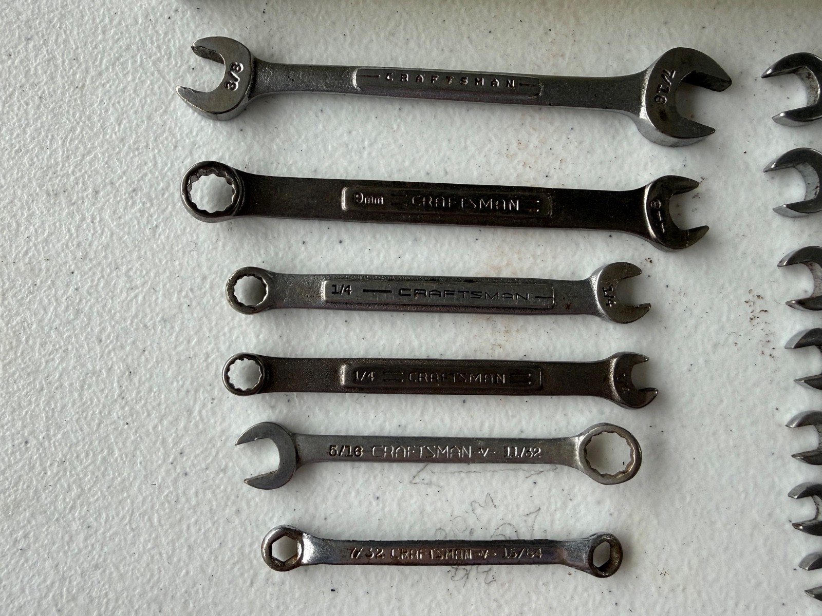 Vintage Craftsman wrenches 14 pieces total.