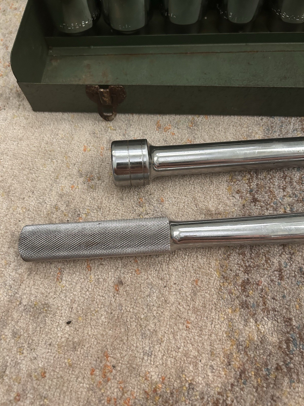 Vintage SK Tools 3/4 Drive Set SAE 15/16 – 1 5/8” Ratchet, Sockets, Extension