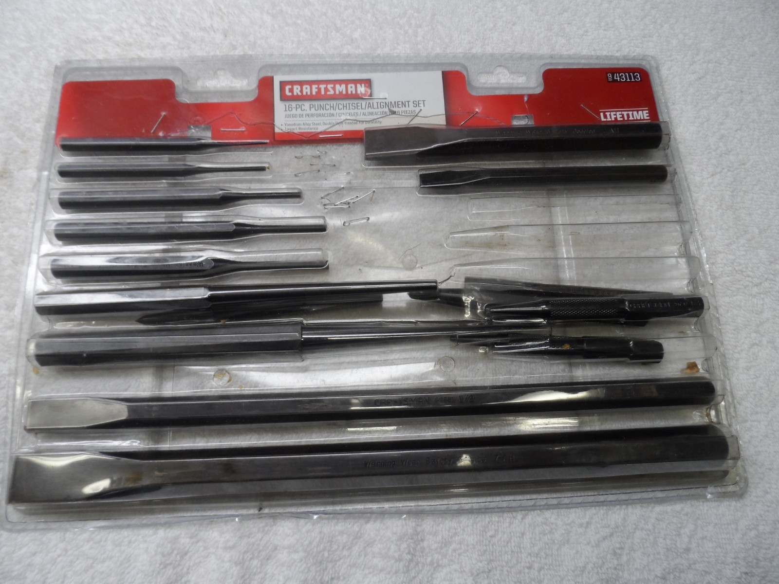 Craftsman Punch Chisel Alignment Set, made in China, 16 pcs – PN 43113 (package)
