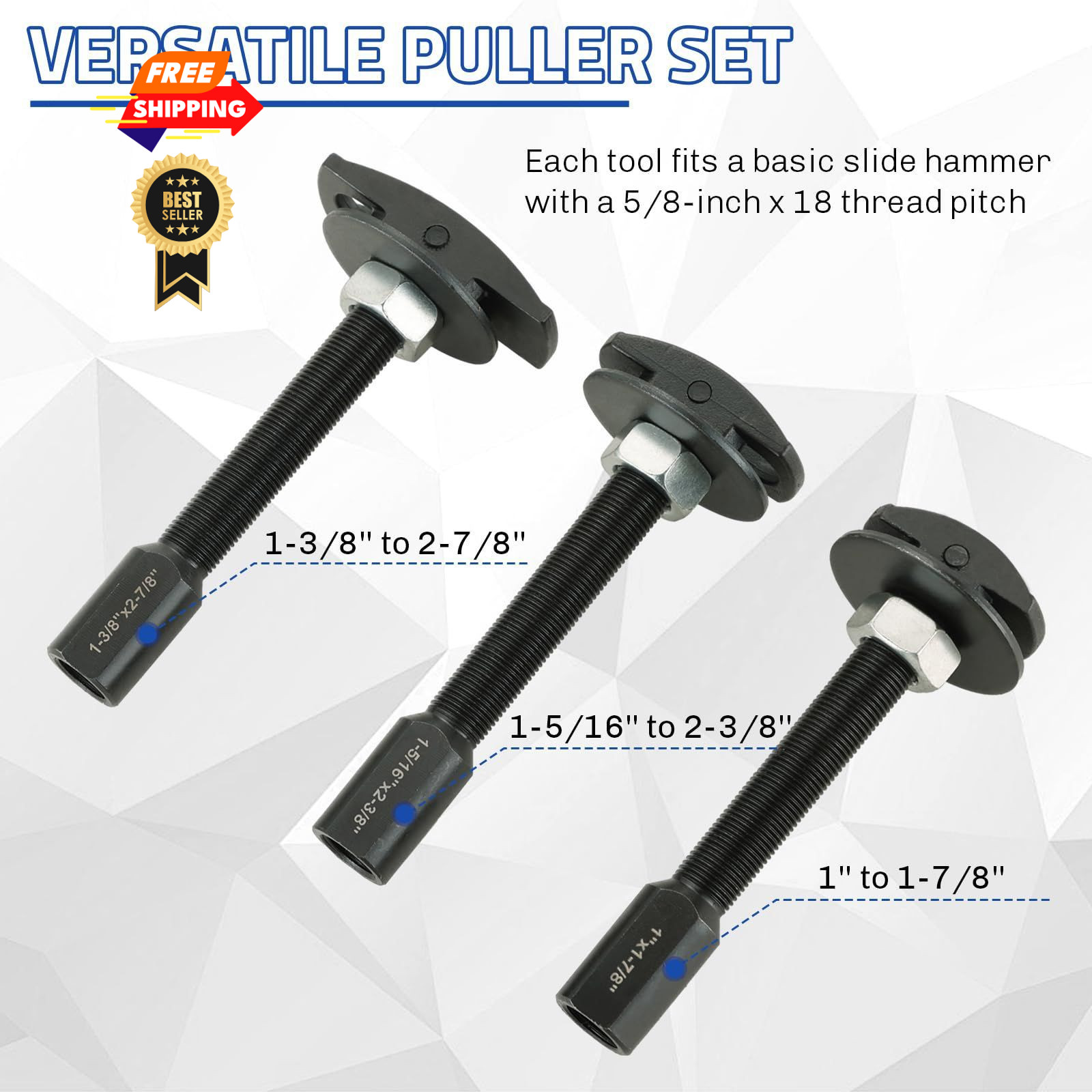 weyleity Rear Axle Bearing Remover Puller Slide Hammer Set