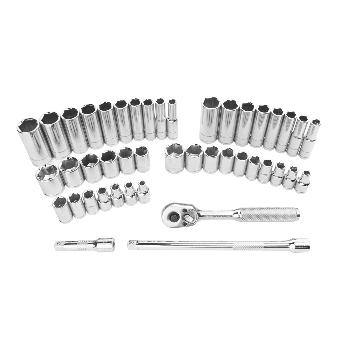 K-Tool 21044 44-pc 1/4″ Drive 6pt SAE & Metric Standard & Deep Socket Set