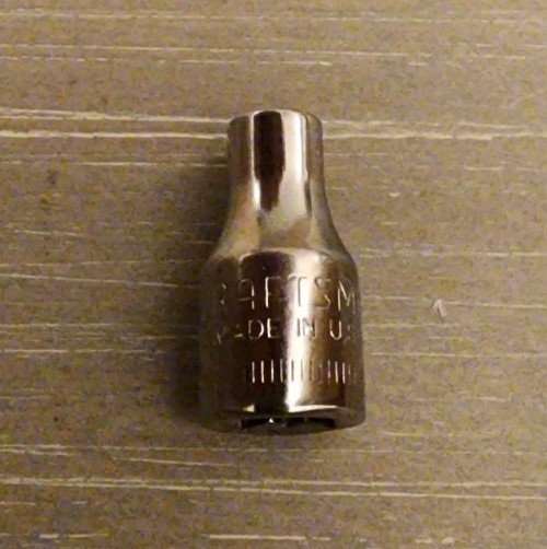 Craftsman USA 4mm Socket 6 Point 1/4″ Drive Inverted G2 43505