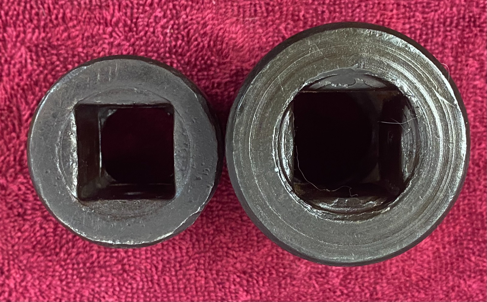 Vintage Impact Socket Pair, 1 Inch Drive, 2 piece 6-point Blackened, 10024-L