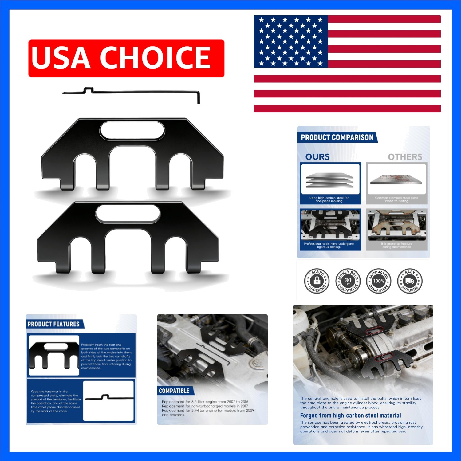 Camshaft Holding Tool Kit Set Timing Alignment Holder Tool Kit Replacement fo…