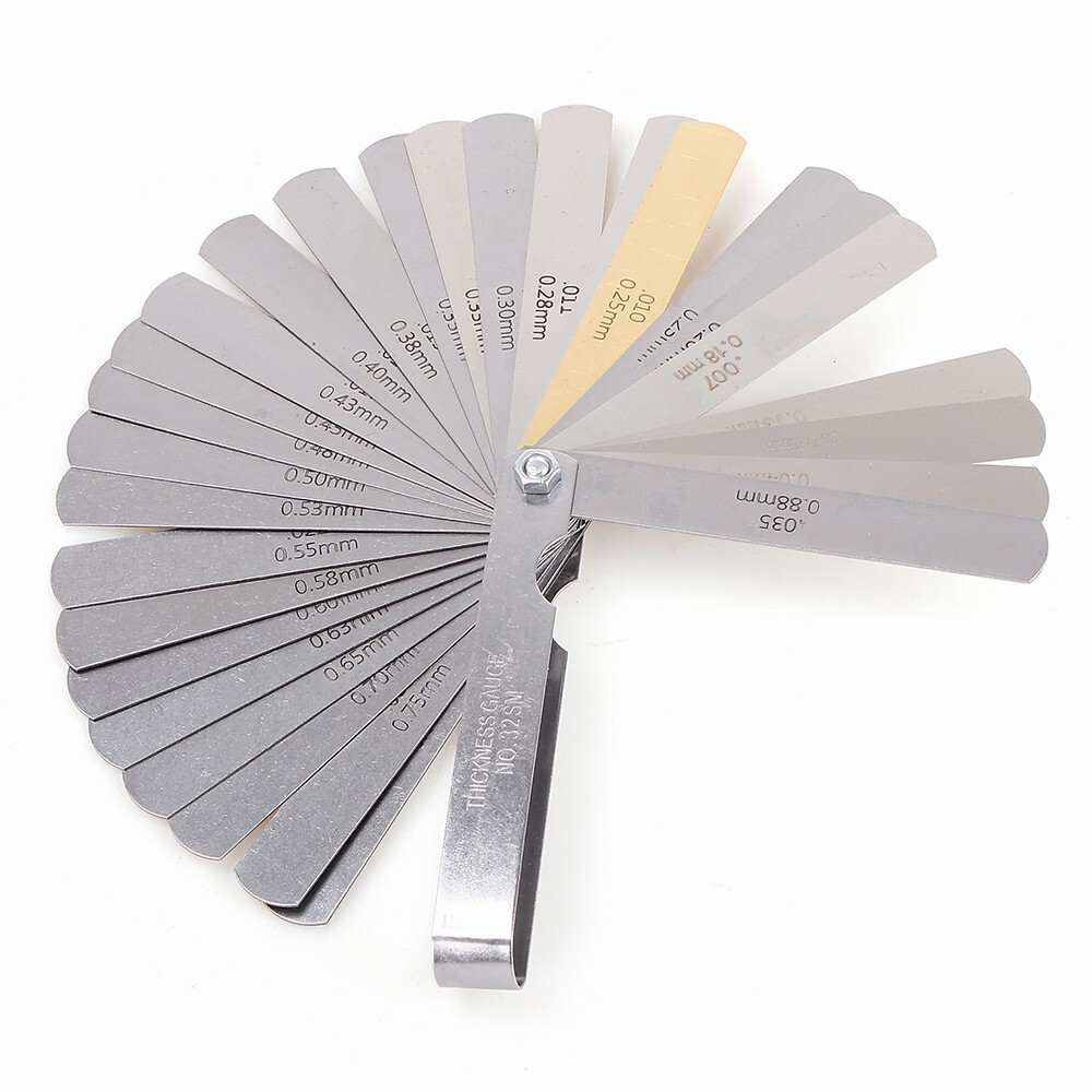 Spark Plug Gap Tool & 32 Blades Metric Feeler Gauge Gap Filler Measuring Tools