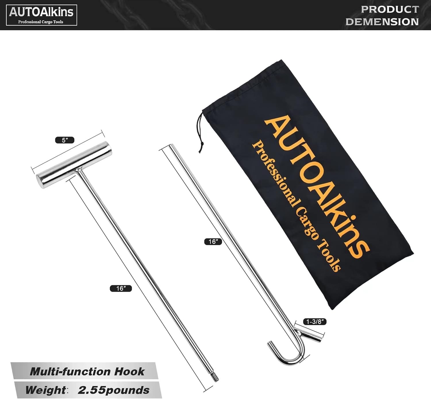5th Wheel Pin Puller, Heavy Duty, 32″ Solid Steel, 1 Pack
