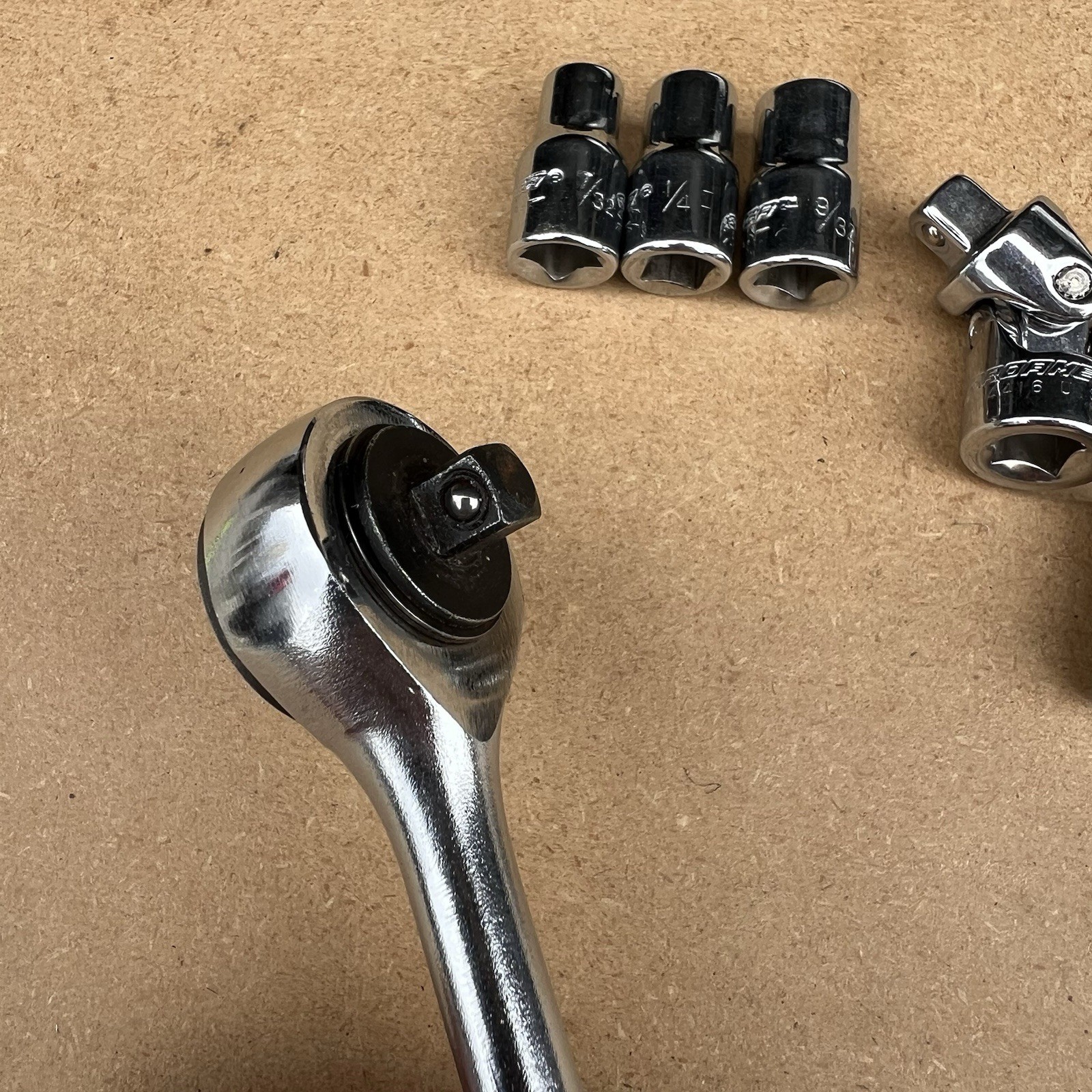 Vintage ProAmerica 1/4″ Drive (7pc) SAE Ratchet And Socket Set 4160 Made In USA