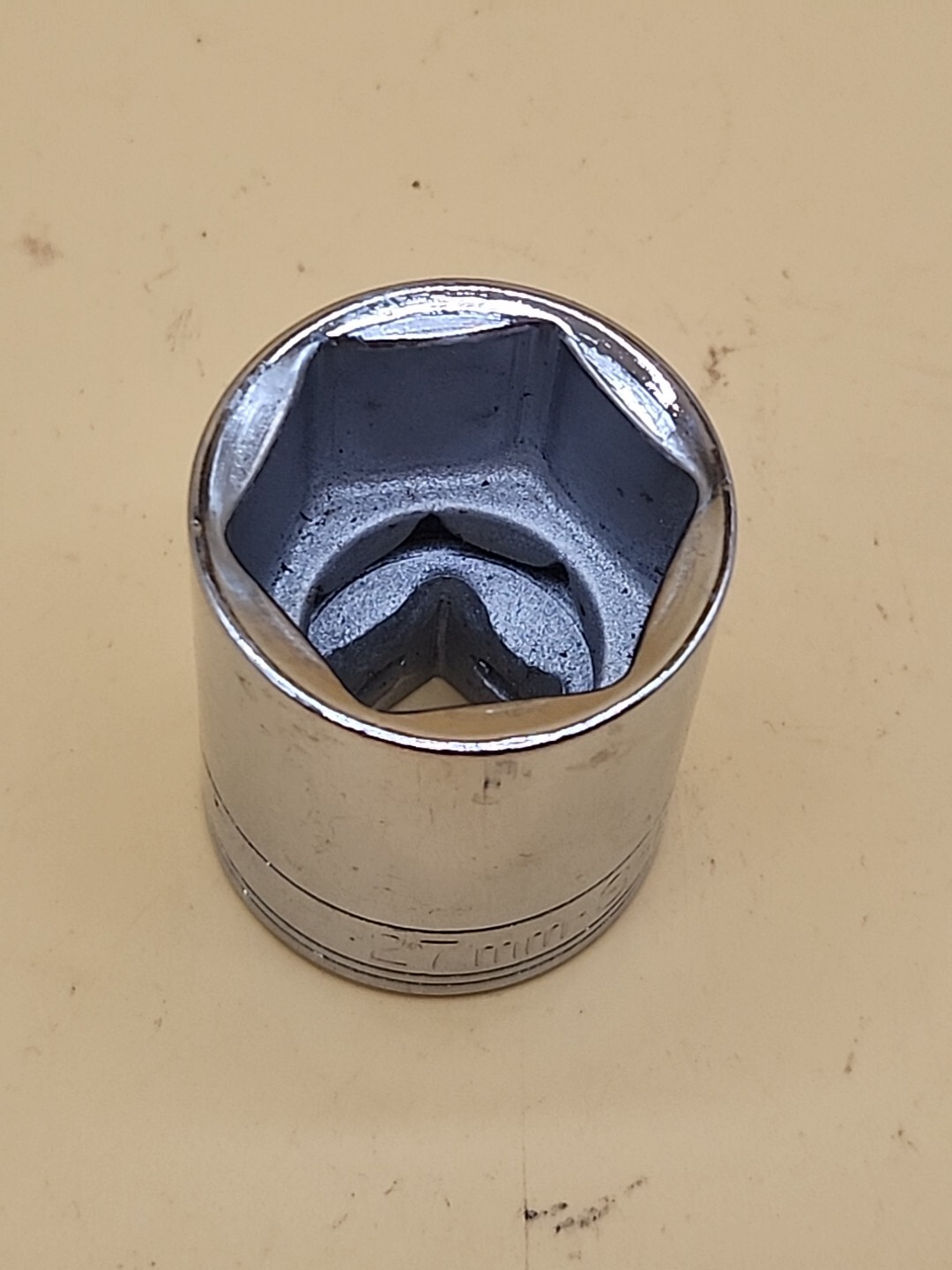 S-K Tools #48227 1/2″ Dr. 27mm 6pt Standard Metric Chrome Socket USA