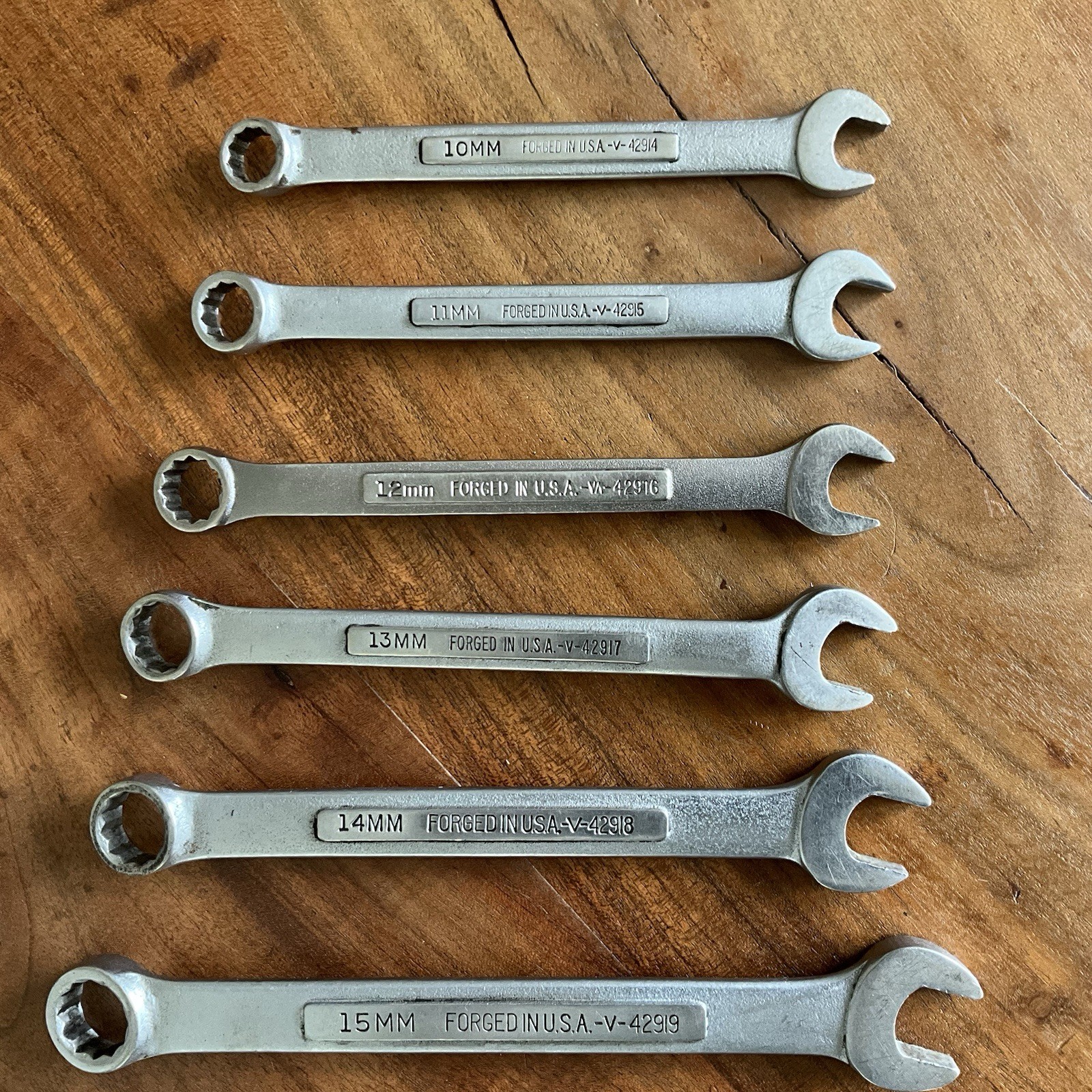 Craftsman V & VA 9 Pc Metric 10mm-24mm Combination Wrench Set 12 Pt Made in USA