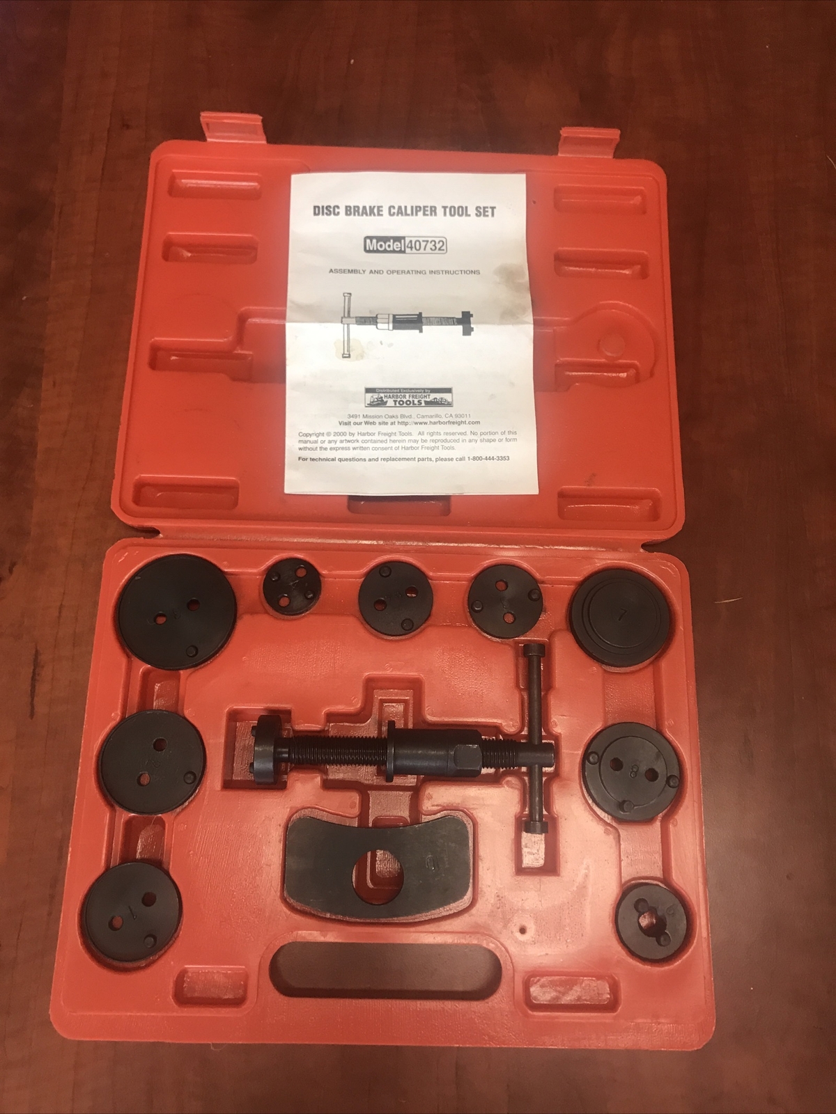 New 11 Pcs Disc Brake Pad And Caliper Service Tool Kit Model 40732 In Hard Case