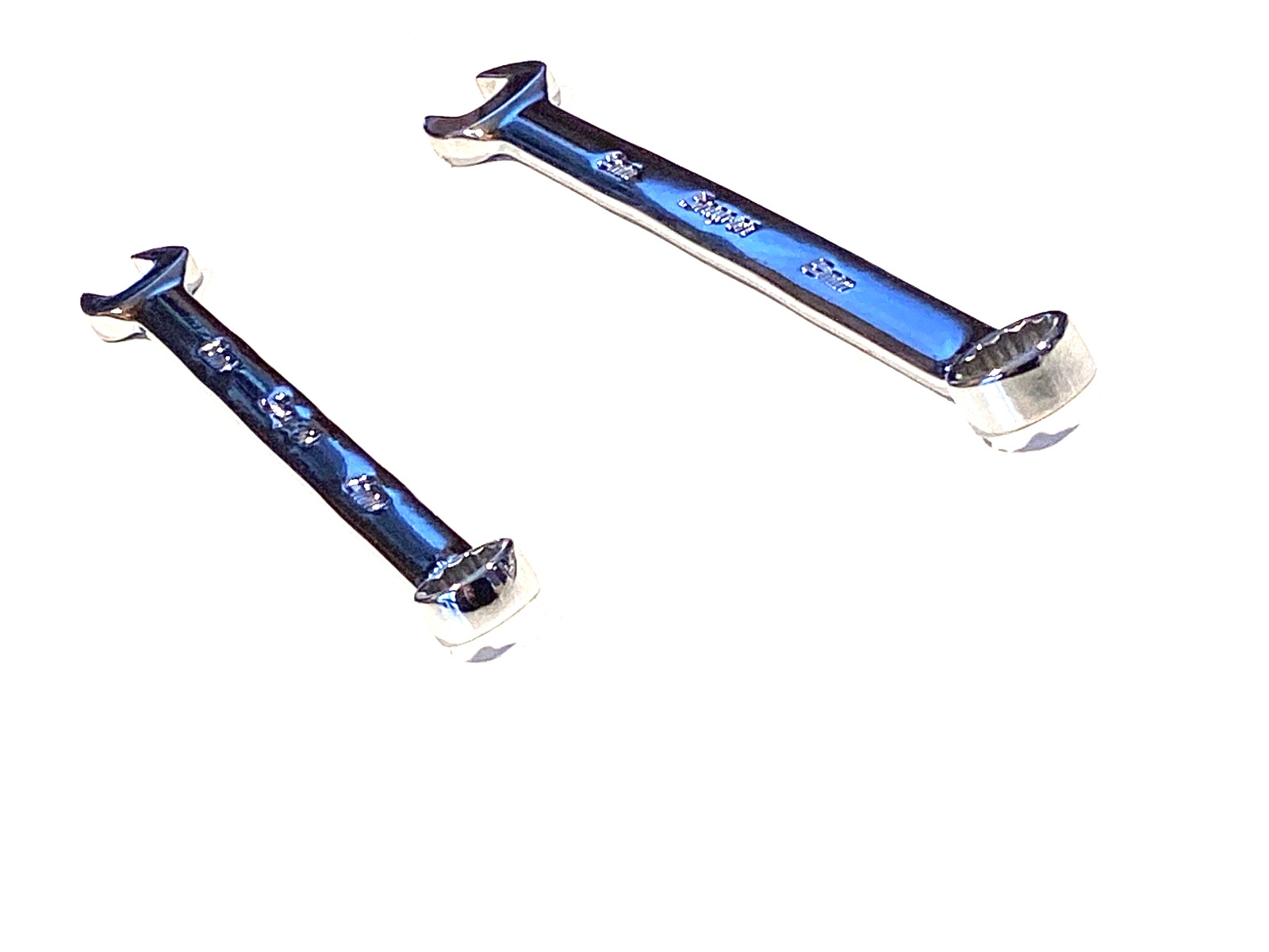 Snap On USA NEW 2 Piece 8MM 9MM Metric Add On Chrome Wrench Set OEXM80B OEXM90B