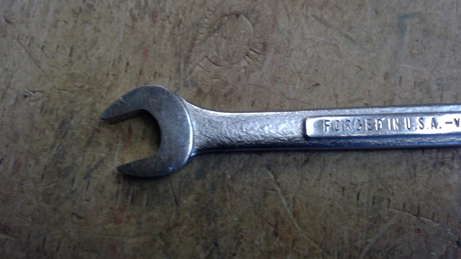 Vintage Craftsman Tools 15mm X 13mm Metric double open wrench -V- 44507 USA