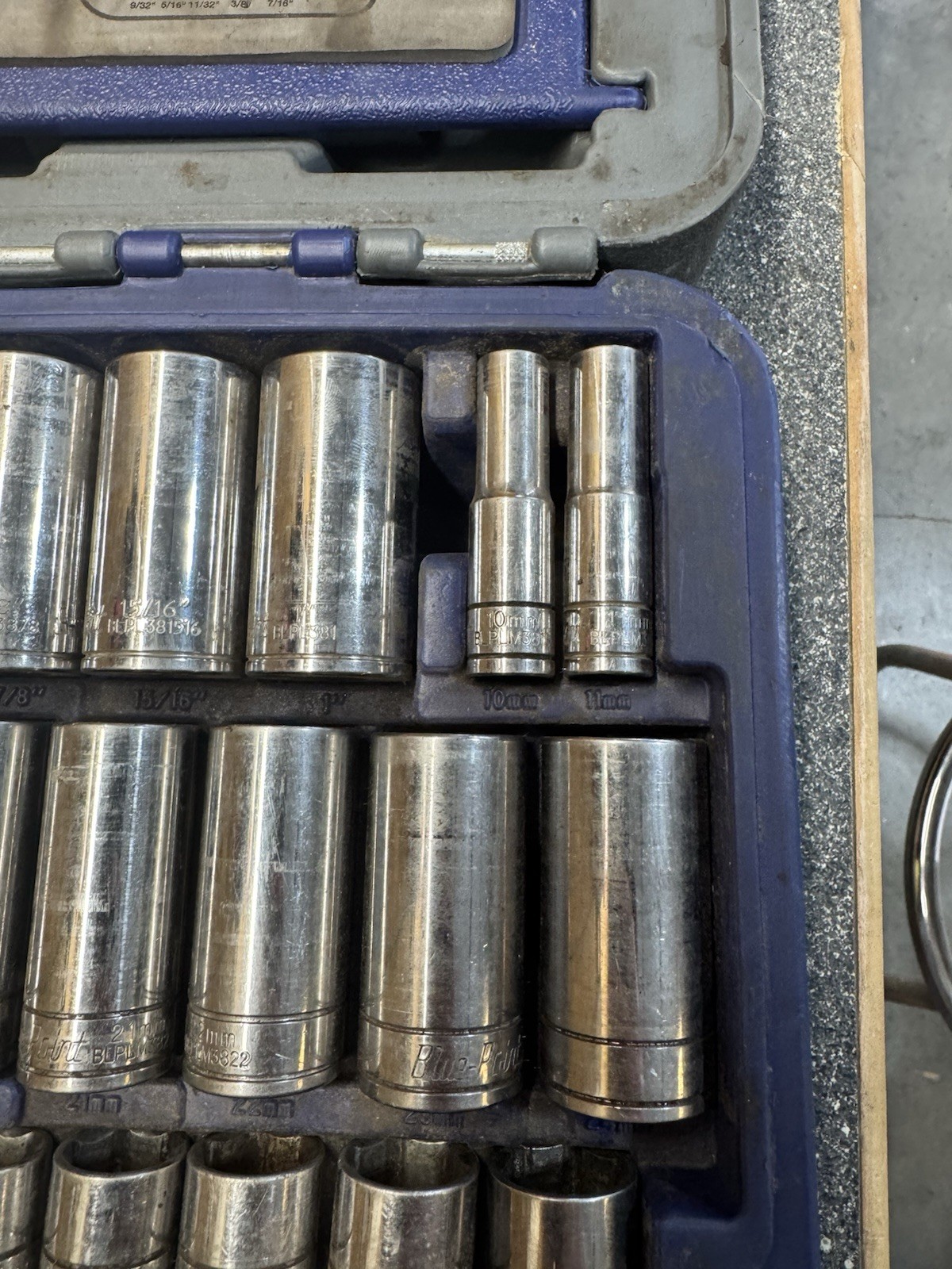 Blue-Point BLPGSSC155 155pc Combination Drive SAE/Metric Socket Set (Missing 8)