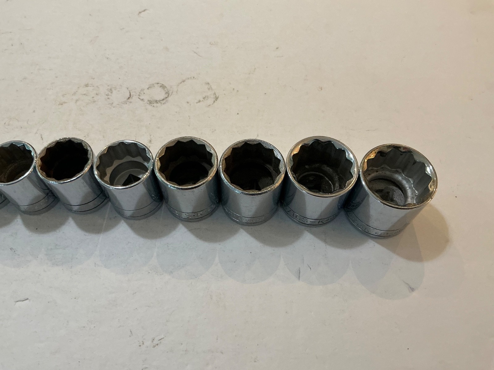 S-K tools 14 pc 1/2″ dr shallow 12pt SAE socket set 7/16″-1 1/4″ USA made