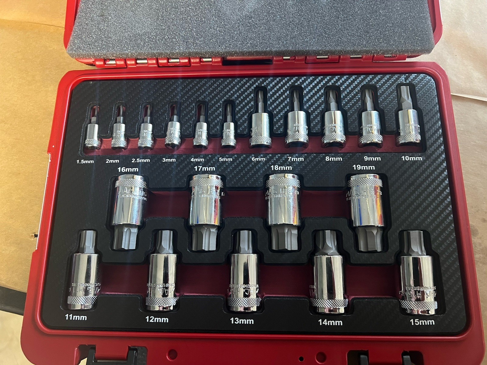 Mac Tools SMXVMH20RBRT 20-PC. METRIC MASTER R.B.R.T. HEX DRIVER SET