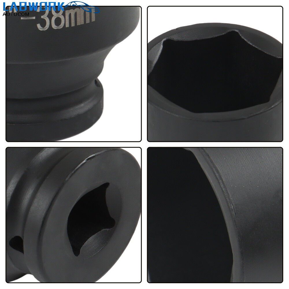 9Pcs Deep Impact Socket Set 1/2″ Drive Metric Axle Hub Nut Socket 29-38mm