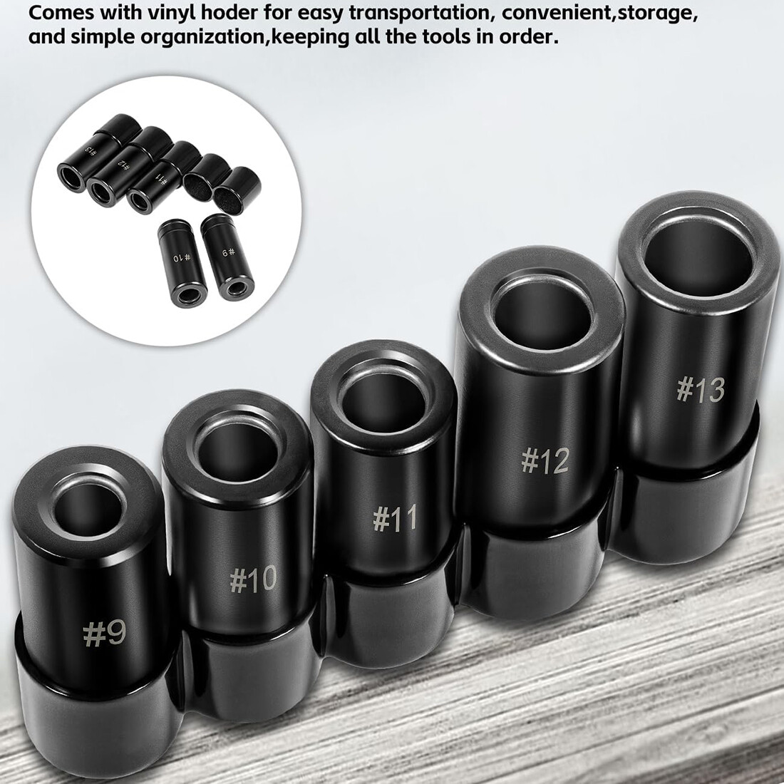 71670 Large Tap Socket Set For 5/8″, 11/16″, 3/4″, 7/8″ and 1″ Taps, 1/2″ Drive