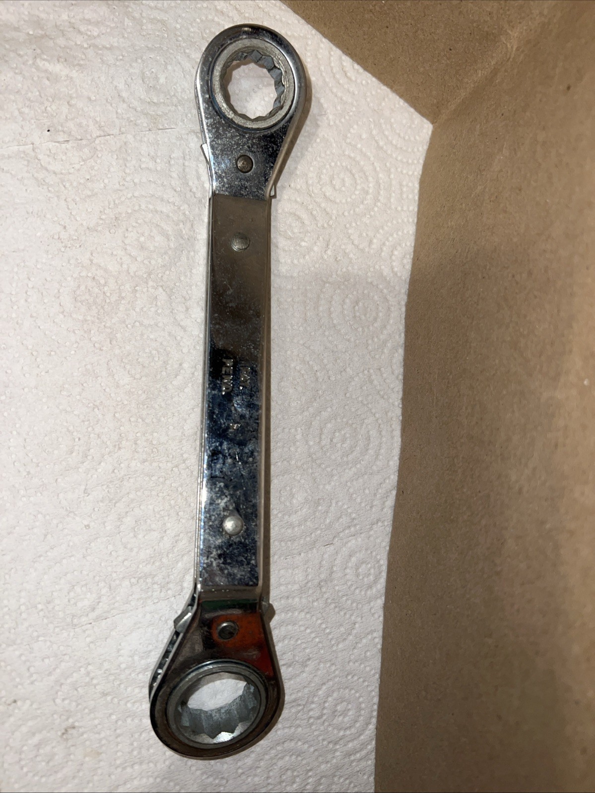 NOS Vintage Vulcan RBO-2226DH 12 Point Ratcheting Wrench 11/16-13/16 Made in USA