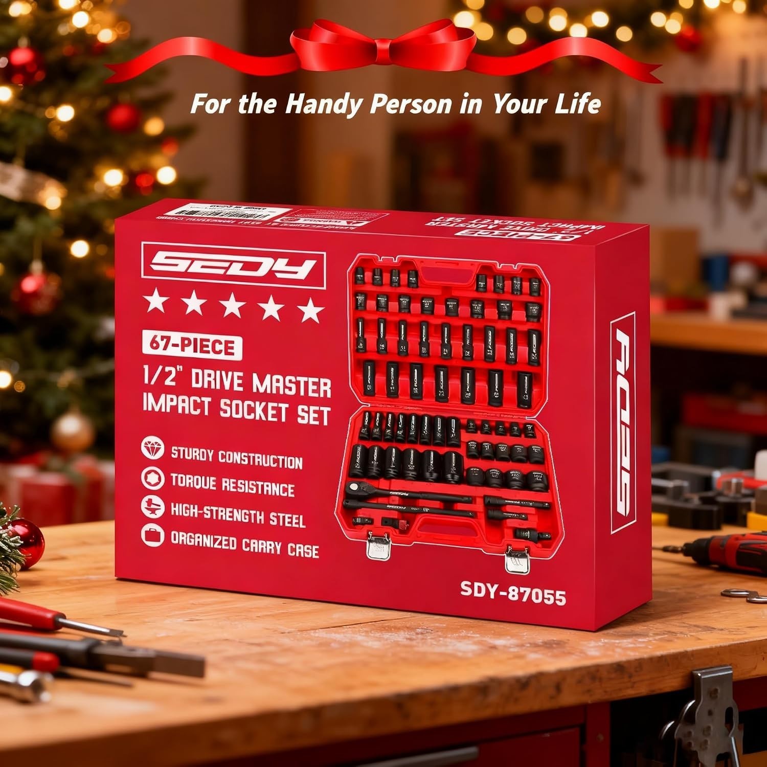 Complete 1/2″ Drive Socket Set with Ratchet Handle