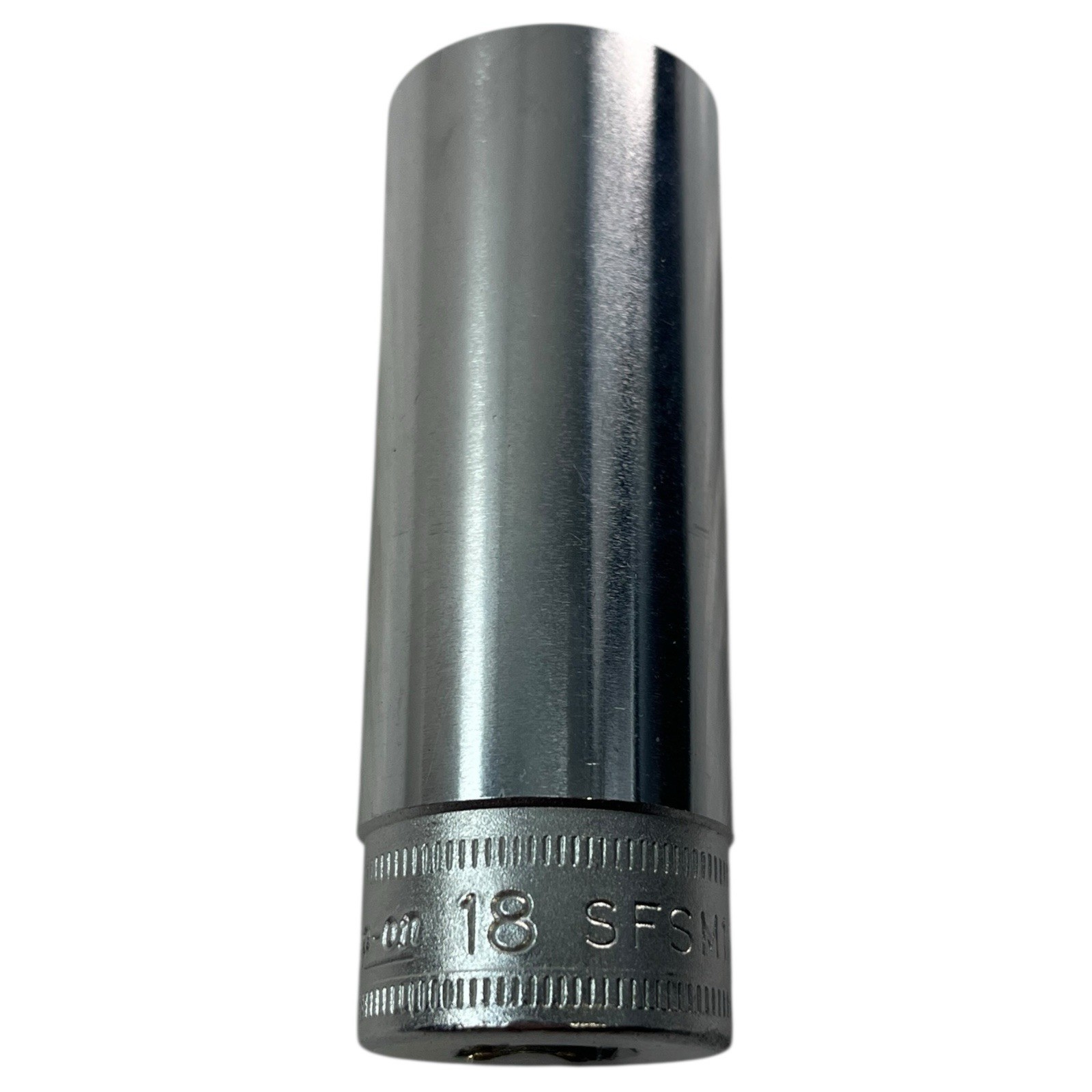 Snap-On Deep Socket 18mm SFSM18 3/8″ Drive 6 Pt Chrome As Pictured Mechanic Tool
