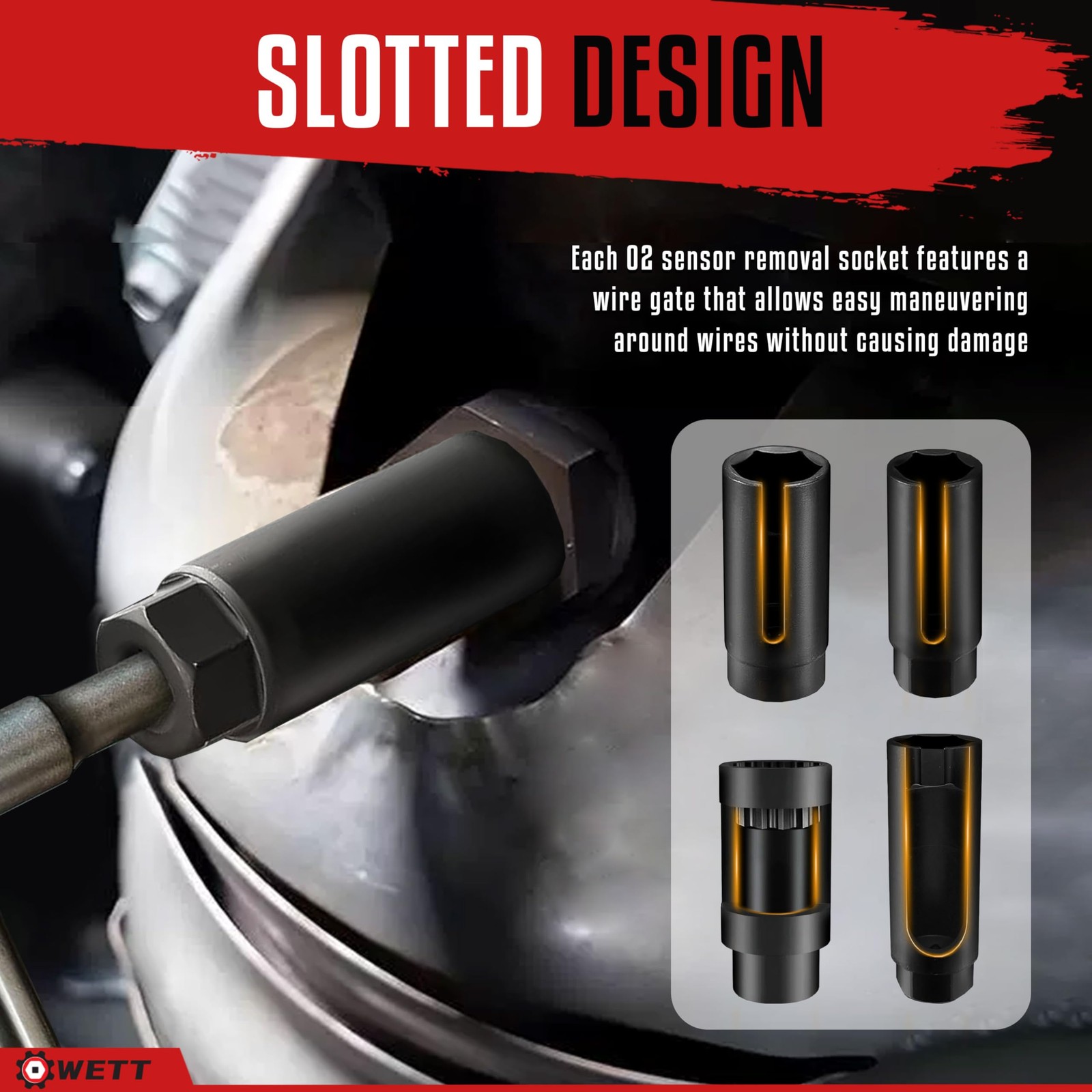 Sockets Para Sensor de Oxigeno O2 7 PCS Llaves 22 27 29mm Offset Kit Universal