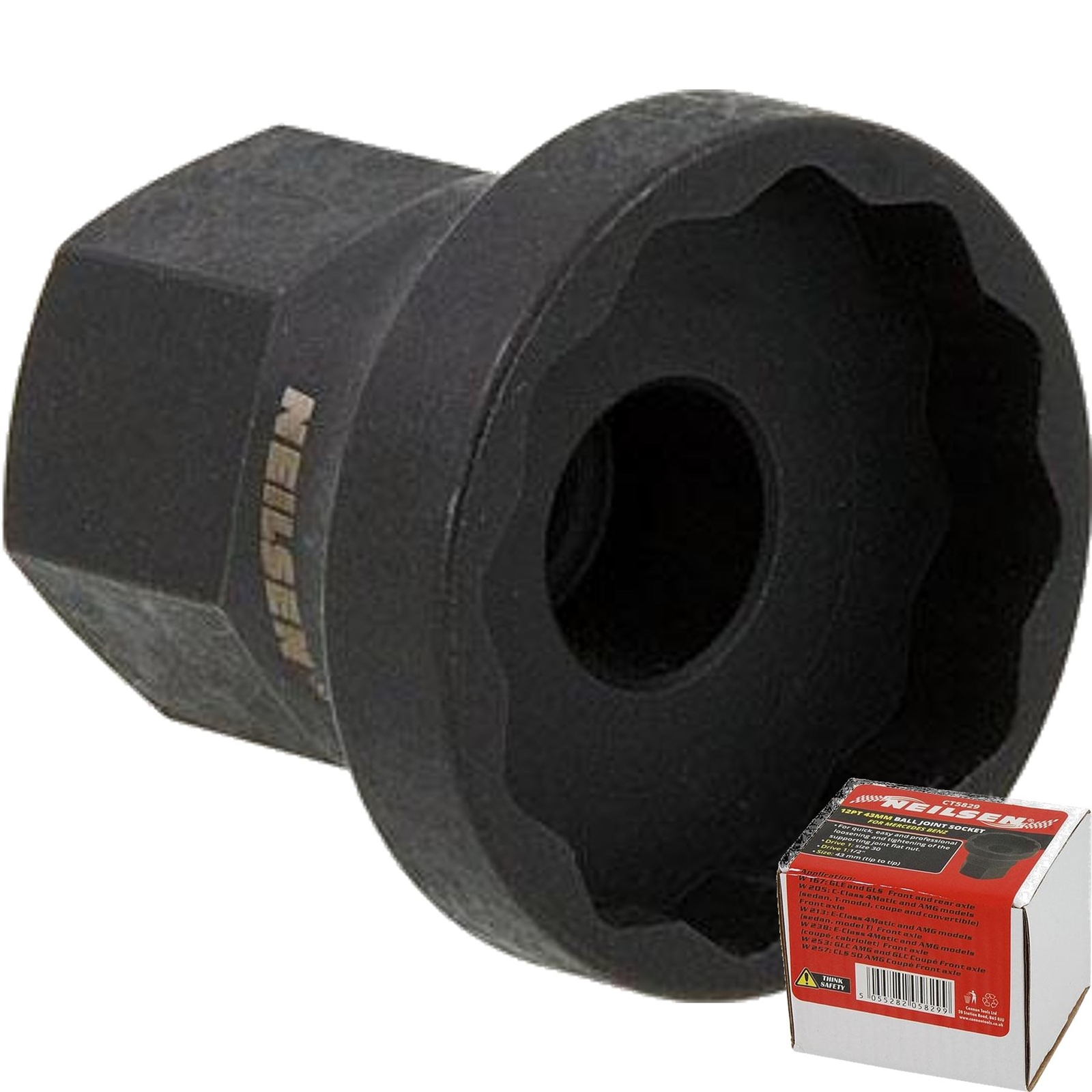 Neilsen Ball Joint Socket For Mercedes Benz 1/2″ 12-Point 43mm GLE GLS C-Class