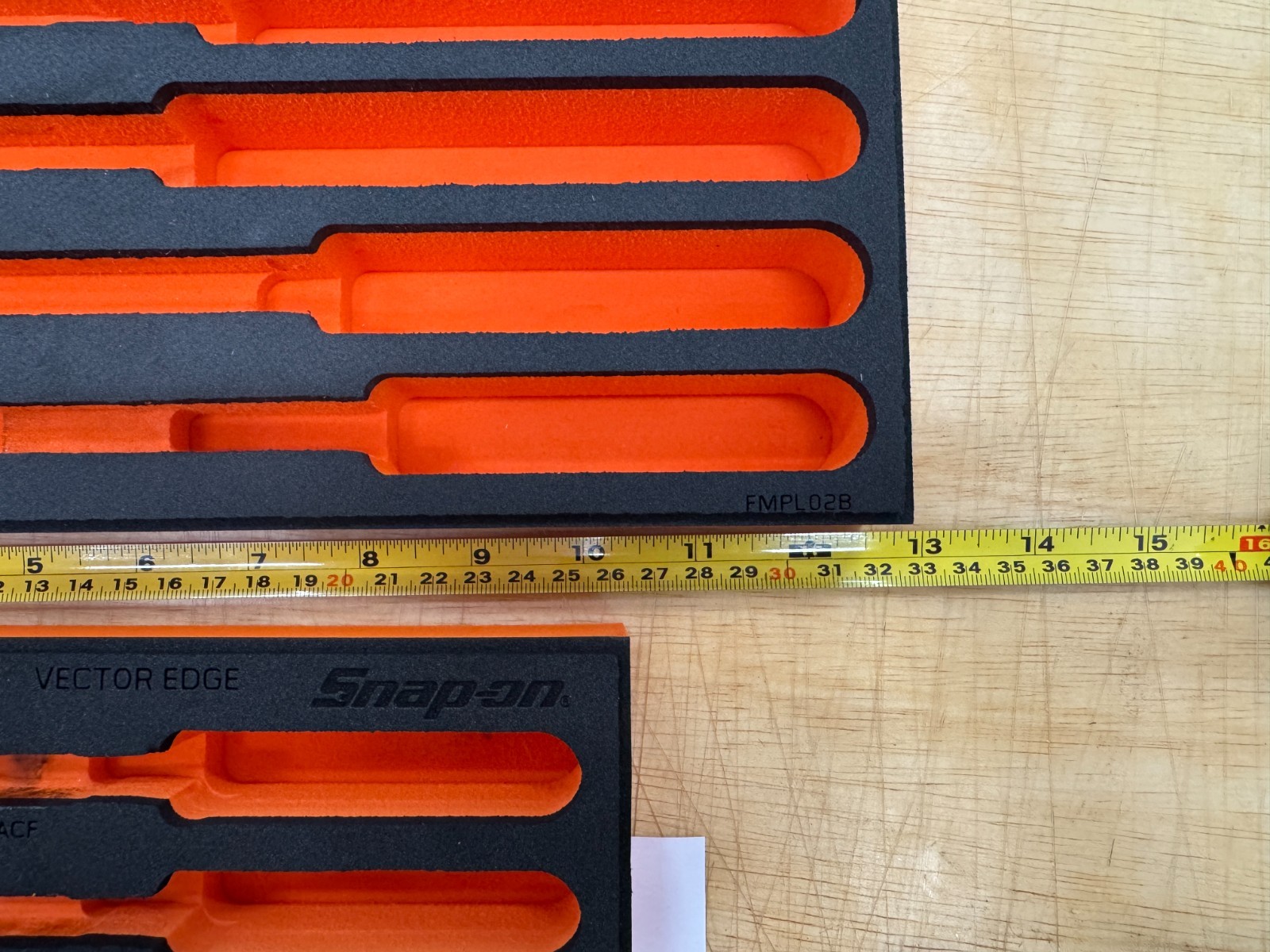 Snap-on Tools NEW 2pc ORANGE FOAM ORGANIZER TRAYS for 12pc Essential Plier Sets