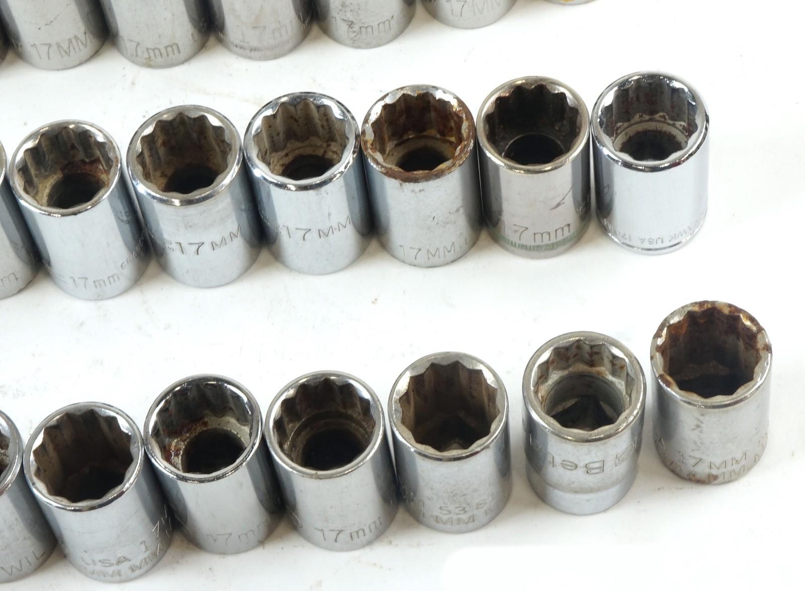 Assorted Brands 17MM Metric Standard Socket 1/2″ Drive KD Proto Craftsman 12 PT