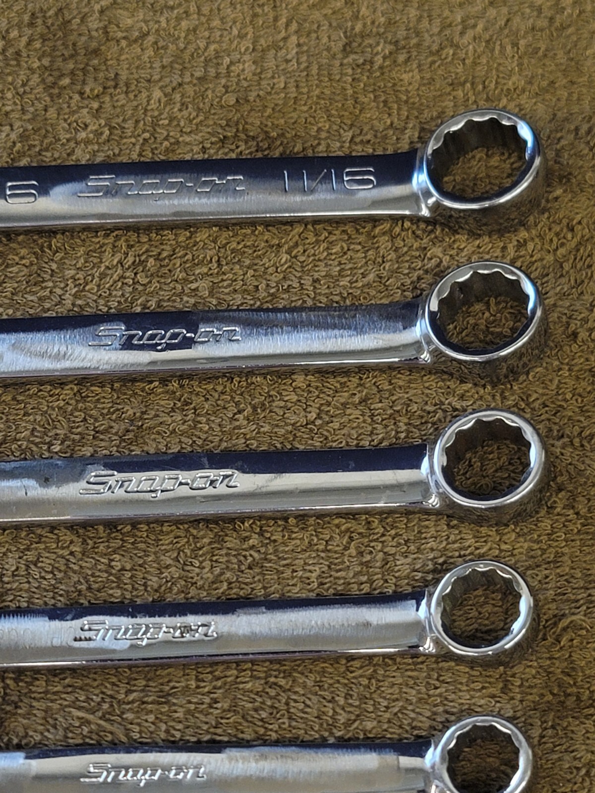 Snap on Short OEX OXI Combination Wrench Set Sae 11/16 5/8 9/16 1/2 3/8 1/4 5/32