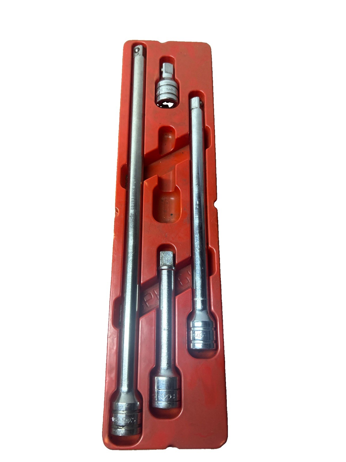 Snap On USA 5-Piece 1/2” Drive Chrome Extension Set Missing One Piece