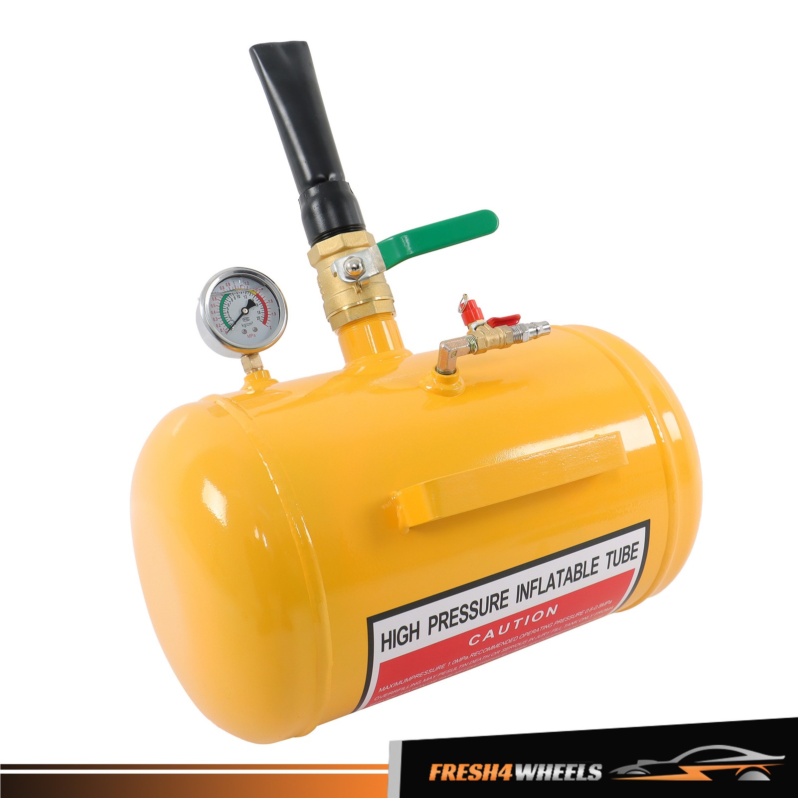 5 Gallon Air Tire Bead Seater – 145PSI Blaster Tool Seating Inflator Yellow